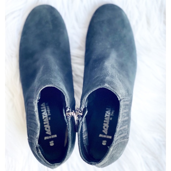 AQUATALIA by Marvin K Fallyn Black Suede Ankle Booties, 6.5 - Picture 4 of 8